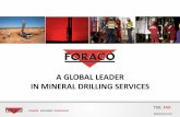 A GLOBAL LEADER IN MINERAL DRILLING SERVICES · TSX: FAR Certain statements herein, including all statements that are not historical facts, contain forward-looking statements and