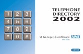 TELEPHONE DIRECTORY 2002 - matthewsandmatthews.com fileWelcome to St Georges Electronic Telephone Directory. Please use the INDEX which will help you find the department or individual