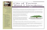 City of Tucson Ward 5 Newsletter · parks, known today as Parks and Recrea-tion. The Mayor and Council has had a se-ries of discussions about the City’s Parks and Recreation Department