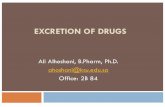 EXCRETION OF DRUGS - KSU Facultyfac.ksu.edu.sa/sites/default/files/4-general_pharmacology-aliexcretion.pdf · Non polar drug = lipid soluble Renal Excretion includes. Urinary pH trapping