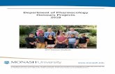 Department of Pharmacology Honours Projects 2018 · Department of Pharmacology, Honours 2018 Copyright © Monash University 2017. All rights reserved. Except as provided in the Copyright