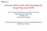 Cancer stem cells and therapeutic targeting via CCR5 · Cancer stem cells and therapeutic targeting via CCR5 11th Annual Conference on Stem Cell and Regenerative Medicine October