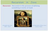 Recursion in Java - cs.bgu.ac.ilipc162/wiki.files/Class_Java_6.pdf · Recursion in Java Recursion: Recursion is the process of defining something in terms of itself. 1 Leonardo da