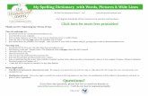My Spelling Dictionary with Words, Pictures & Wide Lines · My Spelling Dictionary with Words, Pictures & Wide Lines © 2014 The Measured Mom™ , LLC My blog has hundreds of free