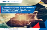 Developing Executive Leadership in a Disruptive Change ... · Disruptive Change Environment Leading Others +32 (0)2 543 21 20 info@mce.eu Developing Executive Leadership in a Disruptive
