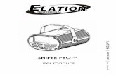 ELATION SNIPER PRO - USER MANUAL 0706016 A. Elation Professionalآ® hereby warrants, to the original