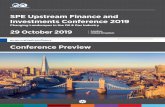 SPE Upstream Finance and Investments Conference 2019 · SPE Upstream Finance and Investments Conference 2019 8 Registration Full conference registration includes access to all sessions,