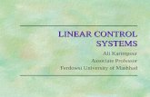 LINEAR CONTROL SYSTEMS - Ferdowsi University of Mashhadprofsite.um.ac.ir/~karimpor/control/lectures/lec12_lcs.pdf · Lecture 12 Dr. Ali Karimpour Feb 2013 27 Analysis لیلحت هیشجت