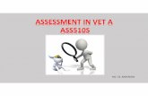 ASSESSMENT IN VET A ASS510S - nust.na · ASSIGNMENT 01 –Prepare and Conduct Assessment (100) INSTRUCTIONS: Select any Occupational Unit Standard of your choice (minimum 5 credits)