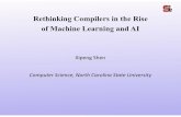 Rethinking Compilers in the Rise of Machine Learning and AI · NIPS’2012 SIAM’2010 ICML’2003 ICDE’15 IJCNN’11 VisionInterface’10 SSDM’10. 11 • Conceptual connections
