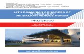 PROGRAM - umft.eu · PROGRAM. Dear colleagues, It is our great pleasure, on behalf of the Organizing Committee, to invite you to the 14th Congress of the Romanian Society of Phlebology