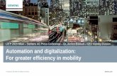Siemens AG Press Conference Automation and digitalization ...9f15f681-b00d... · Automation and digitalization: ... and distribution, energy automation, smart grids Gas turbines,