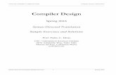 Compiler Design - Information Sciences Institutepedro/Teaching/CSCI565-Spring17/Practice/SDT-Sample.pdf · Compiler Design Spring 2016 Syntax-Directed Translation Sample Exercises
