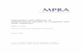 Importance and inﬂuence of organizational changes on ... · Munich Personal RePEc Archive Importance and inﬂuence of organizational changes on companies and their employees Halkos,