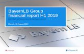 BayernLB Group financial report H1 2019 fileProfit before taxes by segment EUR m DKB 204 147 Corporates & Mittelstand 181 57 Real Estate & Savings Banks/ Association 73 105 Central