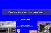 Function problems after rectal cancer surgery · Function problems after rectal cancer surgery Terry Phang St. Paul’s Hospital University of British Columbia . Low Anterior Resection