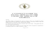 A CITIZEN S GUIDE TO FILING APPEALS IN THE COURT OF ... · 2 A CITIZEN’S GUIDE TO FILING APPEALS IN THE COURT OF APPEALS OF GEORGIA NOTE: (1) This guide is intended for pro-se parties.