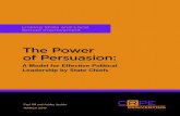 The Power of Persuasion - CRPE · The Power of Persuasion: A Model for Effective Political Leadership by State Chiefs 1 Introduction Chief state school officers’ formal powers are