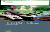 ONE WORLD – No Hunger · With its ONE WORLD – No Hunger initiative, the Federal Ministry for Economic Cooperation and Development therefore supports the setting up of 13 green