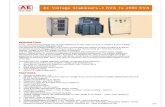 Document1 - janakelectricals.com · Operation - Auto or Manual LED Indications for Input Voltage High / Low. Metering (Analogue or Digital) — AC voltmeter with / without selector
