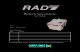 Electronic Radon Detector - DURRIDGE Manual.pdf · Electronic Radon Detector User Manual It is recommended that the RAD7 be returned to DURRIDGE Company annually for recalibration.