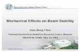Mechanical Effects on Beam Stability - medsi.lbl.gov · MEDSI 2004, JR Chen 1 Mechanical Effects on Beam Stability June-Rong Chen National Synchrotron Radiation Research Center, Hsinchu