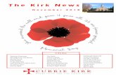 T h e K i r k N e w s - curriekirk.org · T h e K i r k N e w s N o v e m b e r 2 0 1 8 alendar Overview The Guild Message from the Manse harity eilidh Messy hurch urrie High School