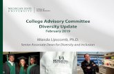 College Advisory Committee Diversity Update - February 2019humanmedicine.msu.edu/FACULTY_STAFF/Committees/Minutes/CAC-2019-Feb... · Wanda Lipscomb, Ph.D. Senior Associate Dean for