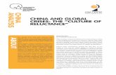 ANALYSISCHINA CHINA AND GLOBAL CRISES: THE “CULTURE OF ... · signed an agreement to develop the Aynak copper mine in the province of Logar, and in 2011, the China National Petroleum