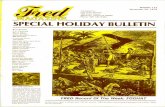 SPECIAL HOLIDAY BULLETIN - americanradiohistory.com · going to stay that way for a long time to come," stated Rule. "At ABC we've had a different attitude towards radio than most