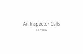 An Inspector Calls - thewilnecoteschool.com · An Inspector Calls – J. B. Priestley An Inspector Calls was written in 1945 by J. B. Priestley. It was first performed in 1945 in
