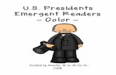 U.S. Presidents Emergent Readers ~ Color - inallyoudo.net · John F. Kennedy Lyndon B. Johnson. Richard Nixon Gerald Ford. Jimmy Carter Ronald Reagan. George H. W. Bush Bill Clinton.