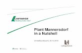 Plant Mannersdorf in a Nutshell - circabc.europa.eu · Plant Historical Development 2.730 t/d ⇒860.000 t/y (1,30 Mt/y) Currently (70%AF): 2.360 t/d ⇒750.000 t/y (1,13 Mt/y) 2