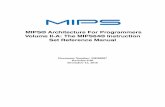 MIPS® Architecture For Programmers Volume II-A: The MIPS64 ...€¦ · The MIPS64® Instruction Set Reference Manual, Revision 6.06 Public. This publication contains proprietary