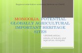 MONGOLIA: POTENTIAL GLOBALLY AGRICULTURAL IMPORTANT ... · MONGOLIA: POTENTIAL GLOBALLY AGRICULTURAL IMPORTANT HERITAGE SITES T.ERDENEJARGAL Ministry of Industry and Agriculture,