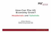 How Can The US Economy Grow? - Center for Real Estate · LEVERAGING SCIENCE, DEVELOPING INNOVATION How Can The US Economy Grow? Headwinds and Tailwinds William Wheaton Department
