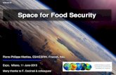 Space for Food Security - eo.belspo.be · Scope of the Talk Earth Observation Satellite data Planetary Challenges Global Issues Global Data, Information & Knowledge 2 . ESA UNCLASSIFIED