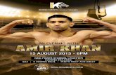 KKONG EVENTS PROUDLY PRESENTS - stadiumexperience.com · An evening with Amir Khan - Former two time world champion, having won the WBA, WBA (Super) and IBF Light Welterweight titles.