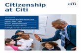 Citizenship at Citi - citibank.com · Citizenship at Citi. In this report, you will find no shortage of big challenges — local, national, regional and global — described in daunting