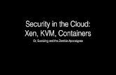 Security in the Cloud: Xen, KVM, Containers of... · Security in the Cloud: Xen, KVM, Containers Or, Surviving and the Zombie Apocalypse –Dan Walsh (Mr. SELinux) “Some people