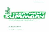 Treatment summary - sharing good practice · Sharing good practice i ii Treatment summary Treatment Summary template Treatment Summary Insert GP Contact Details Dear Dr X, Re: Add