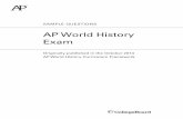 AP World History Curriculum Framework · framework and the redesigned AP World History Exam, and they serve as examples of the types of questions that appear on the exam. Each question