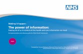 Making it happen - The power of information - NHS Networks · Clinical Division, Informatics Directorate, Department of Health. Making it happen - The power of information: Putting