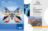 15th International Congress on Catalysis · 15th International Congress on Catalysis in Munich, Germany July 1 – 6, 2012 Poster Program 15 TH IT I C CTALYS I S Updated program and