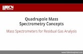 Quadrupole Mass Spectrometry Concepts - Hiden Analytical · Quadrupole Mass Spectrometers for Advanced Science Cracking Patterns: • Cracking arises during ionisation when the high