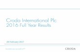 Croda International Plc · Croda International Plc . 2016 Full Year Results . Innovation you can build on™ Cautionary statement . This review is intended to focus on matters which