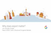 Why does export matter? - s3.eu-central-1.amazonaws.com · reklamy s mým produktem? Investice do reklamy 5% trhu = ~$25,000 měsíční investice Pokrytí reklamou 60% Jaké % vyhledávacích