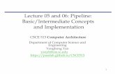 Lecture 05 and 06: Pipeline: Basic/Intermediate Concepts ... · Pipelining Performance (1/2) ©Pipelining increases throughput, not reduce the execution time of an individual instruction.