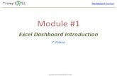 Module #1 - Trump Excel · 6 Videos + 1 Assignment . Dashboard Course Introduction to Excel Charting • Excel Chart Types • Chart Editing • Formatting Chart Elements • Combination