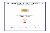 ST. JOSEPH’S COLLEGE FOR WOMEN (AUTONOMOUS) …stjosephsvizag.com/wp-content/uploads/2019/01/Annual-Report-2014-15... · The year 2014-15 was filled with many such moments. It was